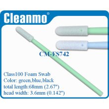 Cleanroom industrial swab is subsitution to texwipe TX742B , sponge head, plastic handle